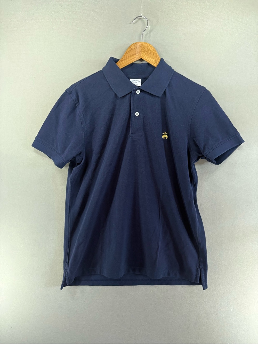 Brooks Brothers Men Golden Fleece Stretch Supima Polo Sz M Slim Fit Navy